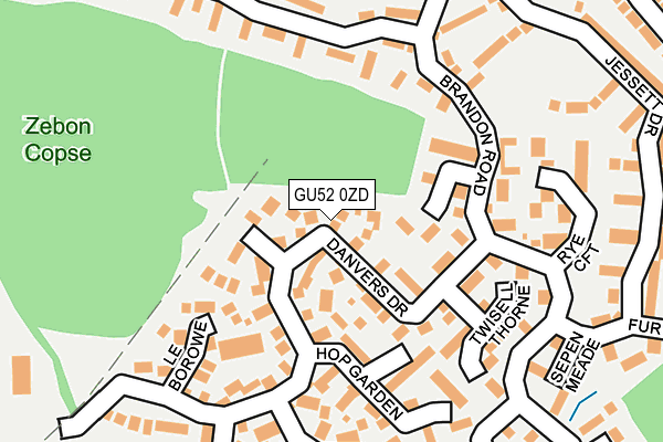 GU52 0ZD map - OS OpenMap – Local (Ordnance Survey)