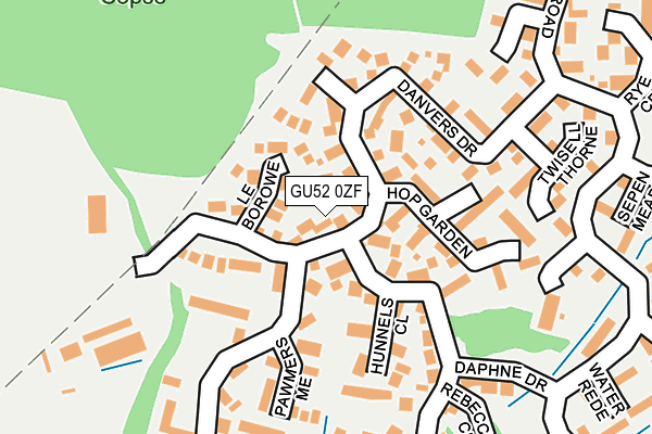 GU52 0ZF map - OS OpenMap – Local (Ordnance Survey)