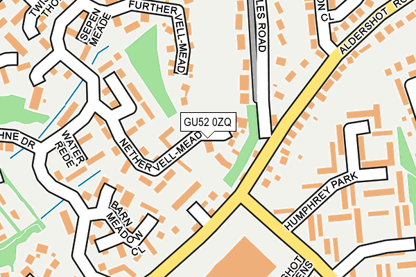 GU52 0ZQ map - OS OpenMap – Local (Ordnance Survey)