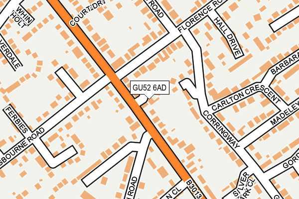 GU52 6AD map - OS OpenMap – Local (Ordnance Survey)