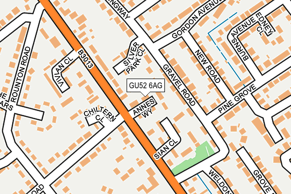 GU52 6AG map - OS OpenMap – Local (Ordnance Survey)