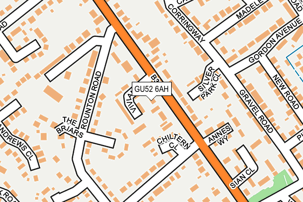 GU52 6AH map - OS OpenMap – Local (Ordnance Survey)