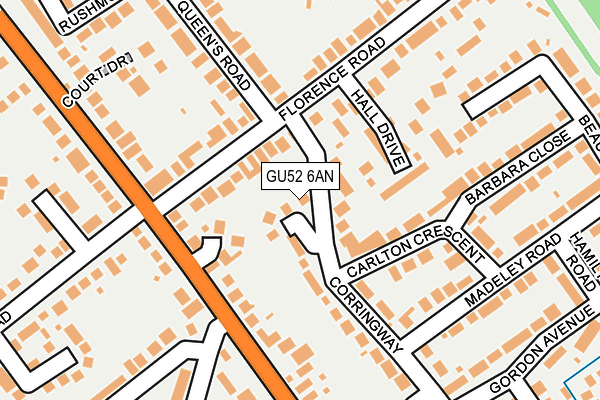 GU52 6AN map - OS OpenMap – Local (Ordnance Survey)