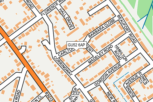 GU52 6AP map - OS OpenMap – Local (Ordnance Survey)