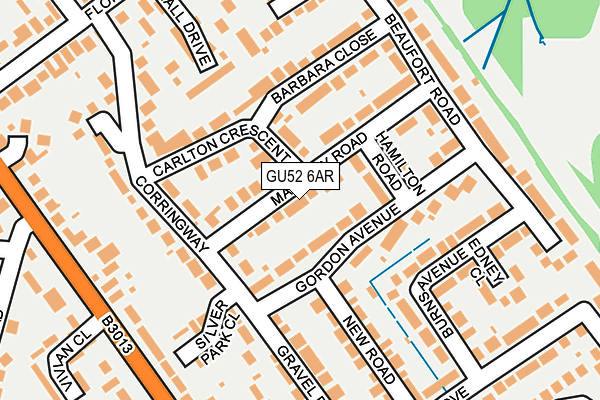 GU52 6AR map - OS OpenMap – Local (Ordnance Survey)