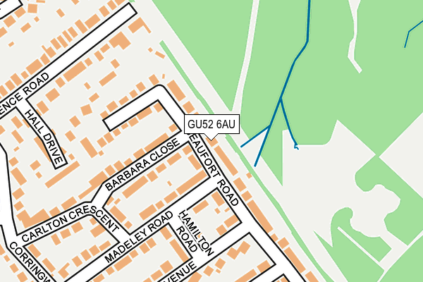 GU52 6AU map - OS OpenMap – Local (Ordnance Survey)