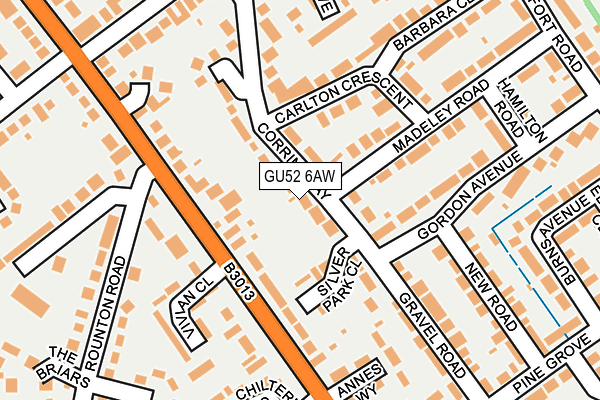 GU52 6AW map - OS OpenMap – Local (Ordnance Survey)