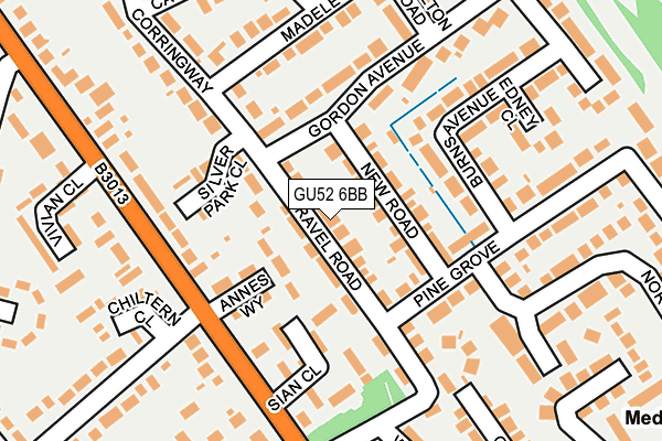 GU52 6BB map - OS OpenMap – Local (Ordnance Survey)