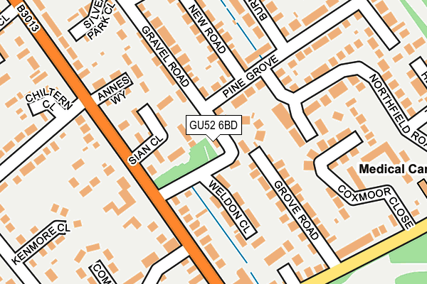GU52 6BD map - OS OpenMap – Local (Ordnance Survey)