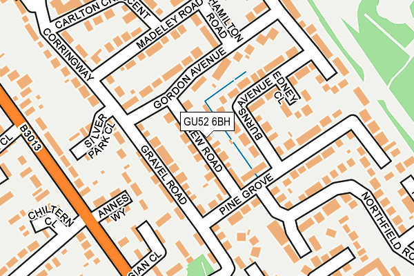 GU52 6BH map - OS OpenMap – Local (Ordnance Survey)