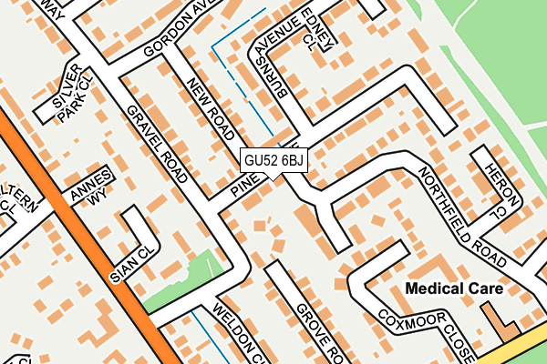 GU52 6BJ map - OS OpenMap – Local (Ordnance Survey)
