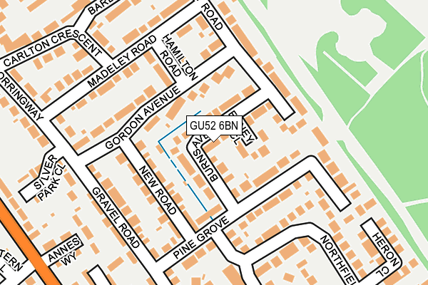 GU52 6BN map - OS OpenMap – Local (Ordnance Survey)