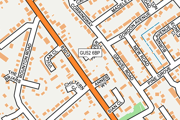 GU52 6BP map - OS OpenMap – Local (Ordnance Survey)