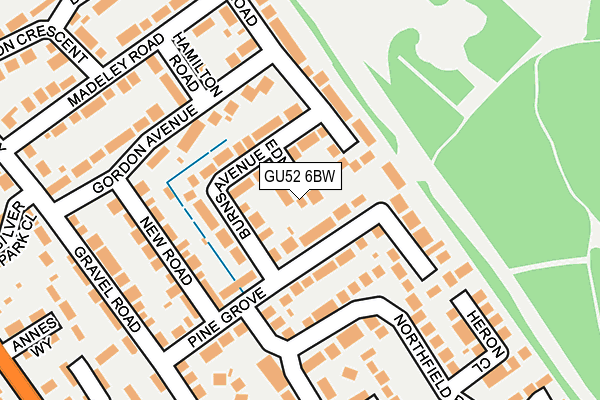 GU52 6BW map - OS OpenMap – Local (Ordnance Survey)
