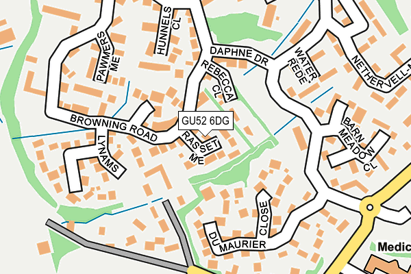 GU52 6DG map - OS OpenMap – Local (Ordnance Survey)