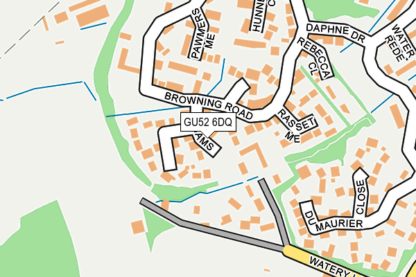 GU52 6DQ map - OS OpenMap – Local (Ordnance Survey)