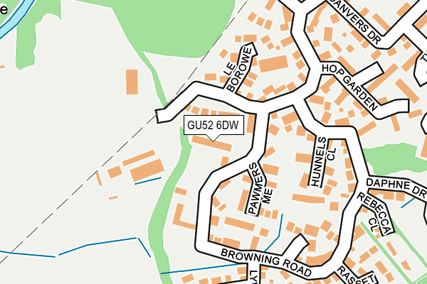 GU52 6DW map - OS OpenMap – Local (Ordnance Survey)