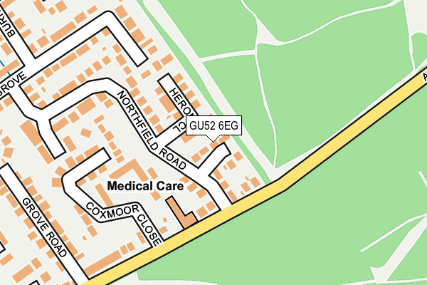 GU52 6EG map - OS OpenMap – Local (Ordnance Survey)