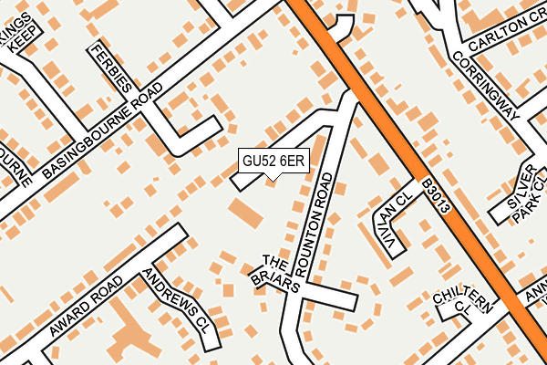 GU52 6ER map - OS OpenMap – Local (Ordnance Survey)