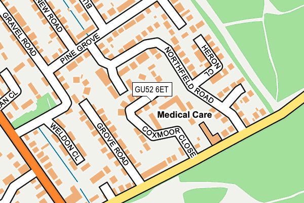 GU52 6ET map - OS OpenMap – Local (Ordnance Survey)