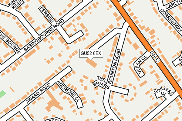 GU52 6EX map - OS OpenMap – Local (Ordnance Survey)