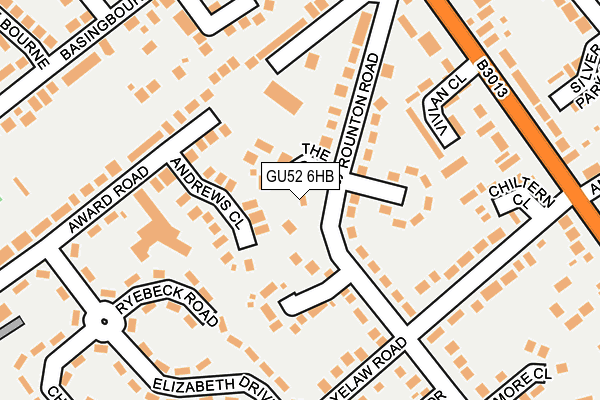 GU52 6HB map - OS OpenMap – Local (Ordnance Survey)