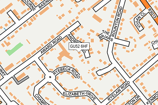 GU52 6HF map - OS OpenMap – Local (Ordnance Survey)