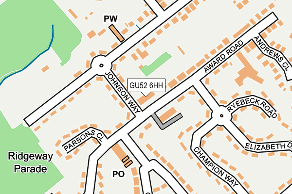 GU52 6HH map - OS OpenMap – Local (Ordnance Survey)