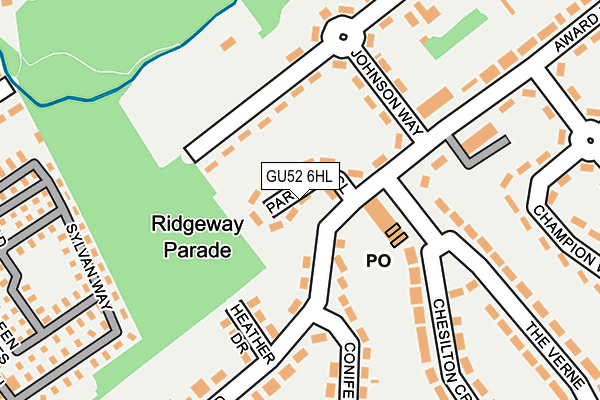 GU52 6HL map - OS OpenMap – Local (Ordnance Survey)