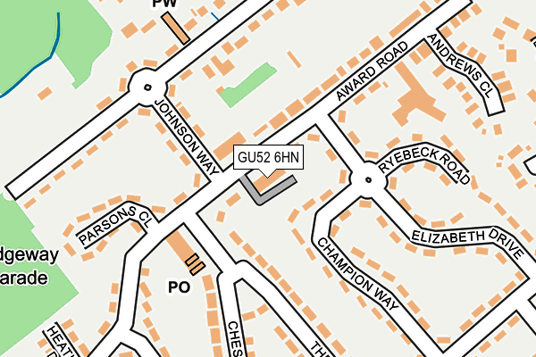GU52 6HN map - OS OpenMap – Local (Ordnance Survey)