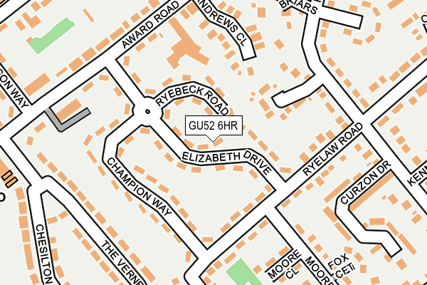 GU52 6HR map - OS OpenMap – Local (Ordnance Survey)