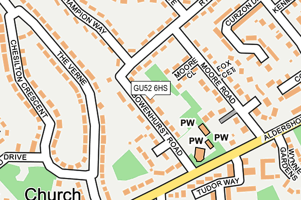 GU52 6HS map - OS OpenMap – Local (Ordnance Survey)