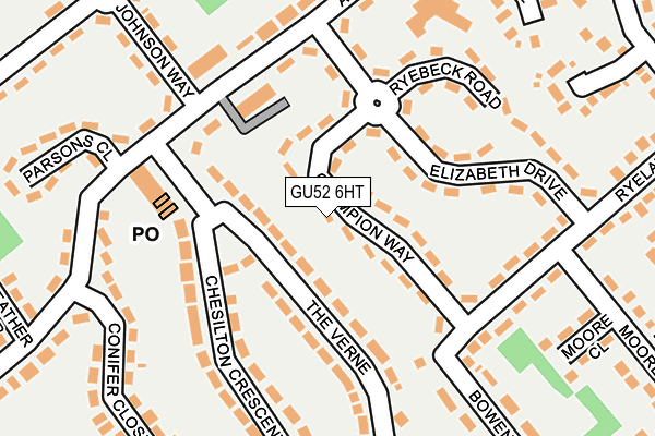 GU52 6HT map - OS OpenMap – Local (Ordnance Survey)