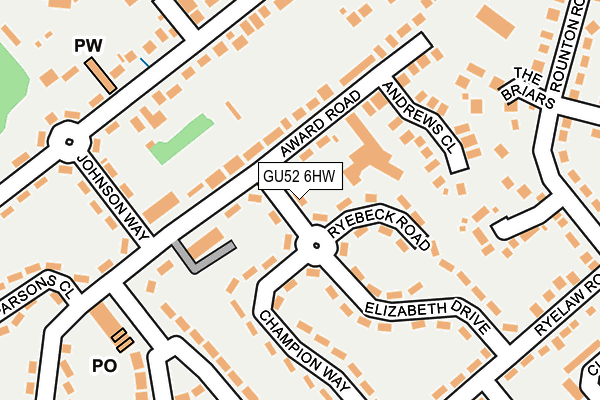 GU52 6HW map - OS OpenMap – Local (Ordnance Survey)