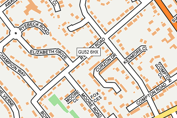 GU52 6HX map - OS OpenMap – Local (Ordnance Survey)