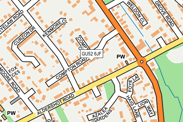 GU52 6JF map - OS OpenMap – Local (Ordnance Survey)