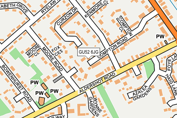 GU52 6JG map - OS OpenMap – Local (Ordnance Survey)