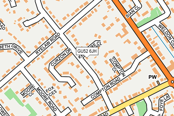 GU52 6JH map - OS OpenMap – Local (Ordnance Survey)