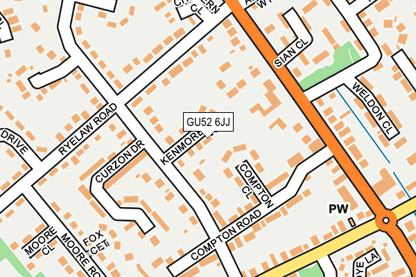 GU52 6JJ map - OS OpenMap – Local (Ordnance Survey)