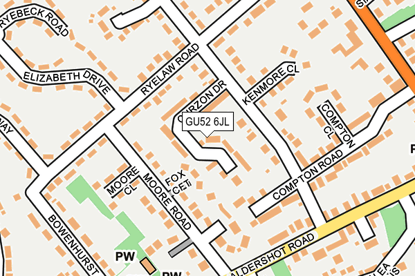 GU52 6JL map - OS OpenMap – Local (Ordnance Survey)