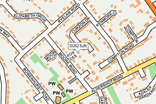 GU52 6JN map - OS OpenMap – Local (Ordnance Survey)