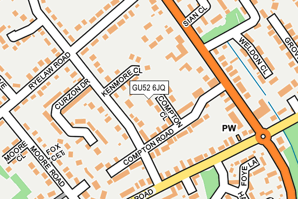 GU52 6JQ map - OS OpenMap – Local (Ordnance Survey)