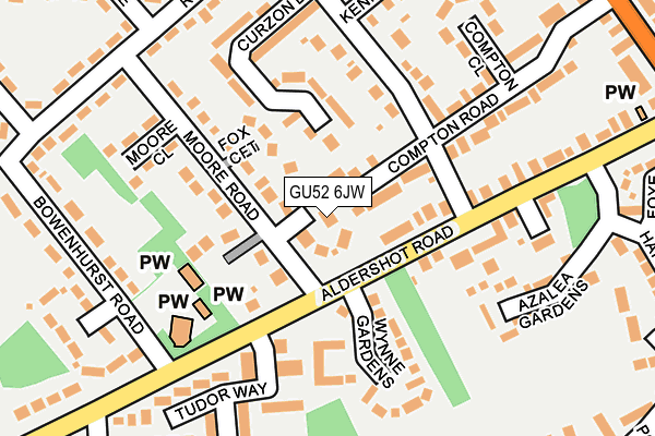 GU52 6JW map - OS OpenMap – Local (Ordnance Survey)