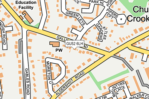 GU52 6LH map - OS OpenMap – Local (Ordnance Survey)