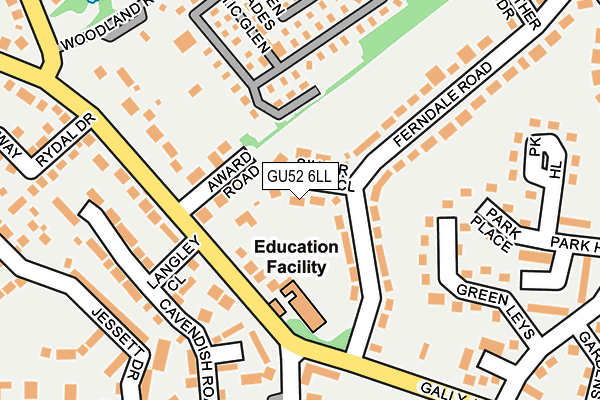 GU52 6LL map - OS OpenMap – Local (Ordnance Survey)
