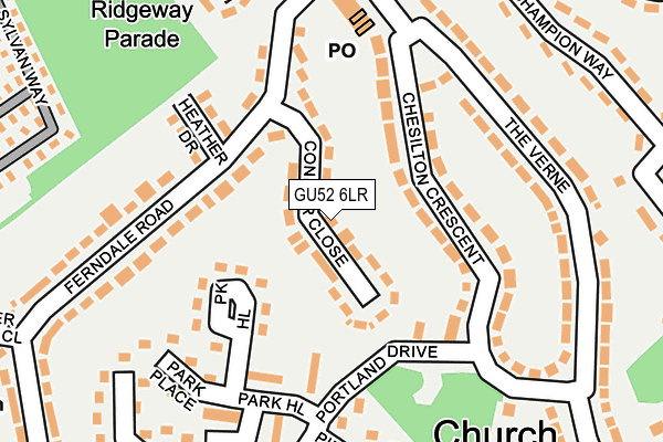 GU52 6LR map - OS OpenMap – Local (Ordnance Survey)