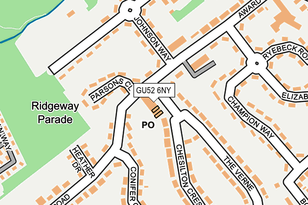 GU52 6NY map - OS OpenMap – Local (Ordnance Survey)