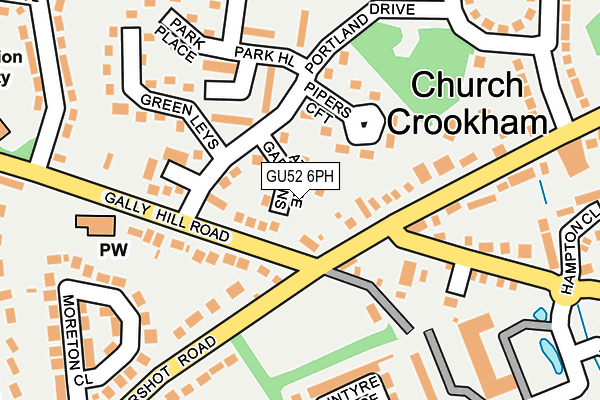 GU52 6PH map - OS OpenMap – Local (Ordnance Survey)