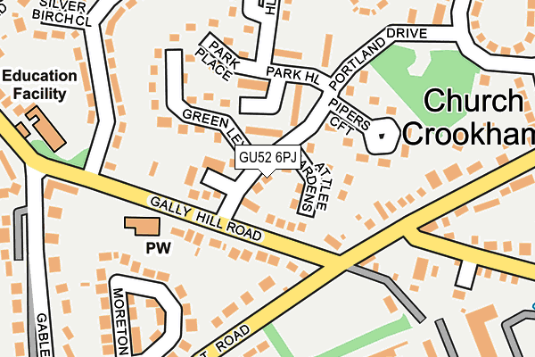 GU52 6PJ map - OS OpenMap – Local (Ordnance Survey)