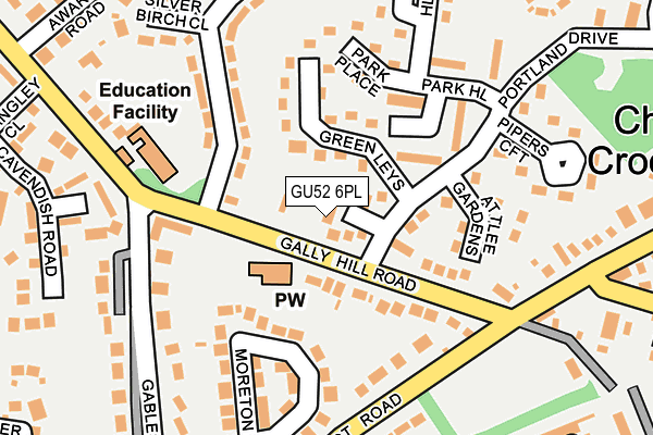 GU52 6PL map - OS OpenMap – Local (Ordnance Survey)